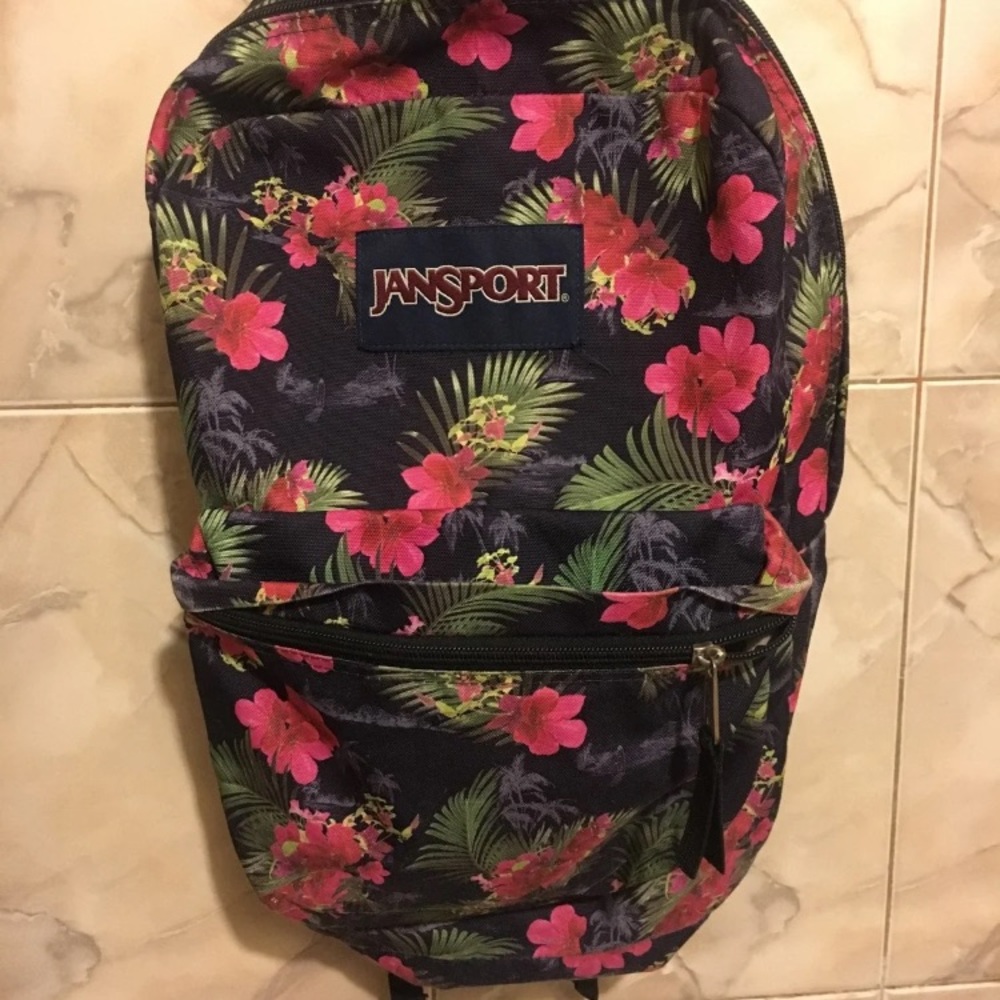 Tropical jansport bookbag